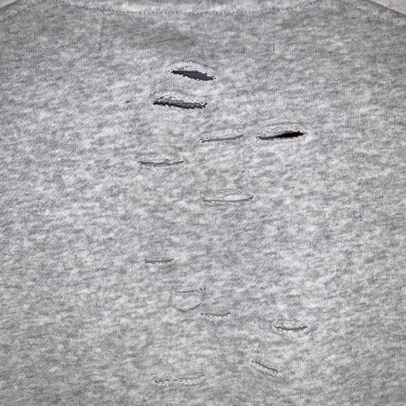 Code Mode Gray Distressed Oversized Sweatshirt L - Picture 8 of 8